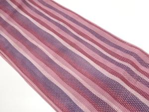 縞模様織り出し夏用名古屋帯